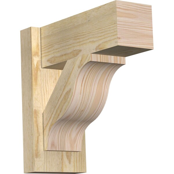 Ekena Millwork Funston Block Rough Sawn Outlooker, Douglas Fir, 6"W x 14"D x 14"H OUT06X14X14FST05RDF - main
